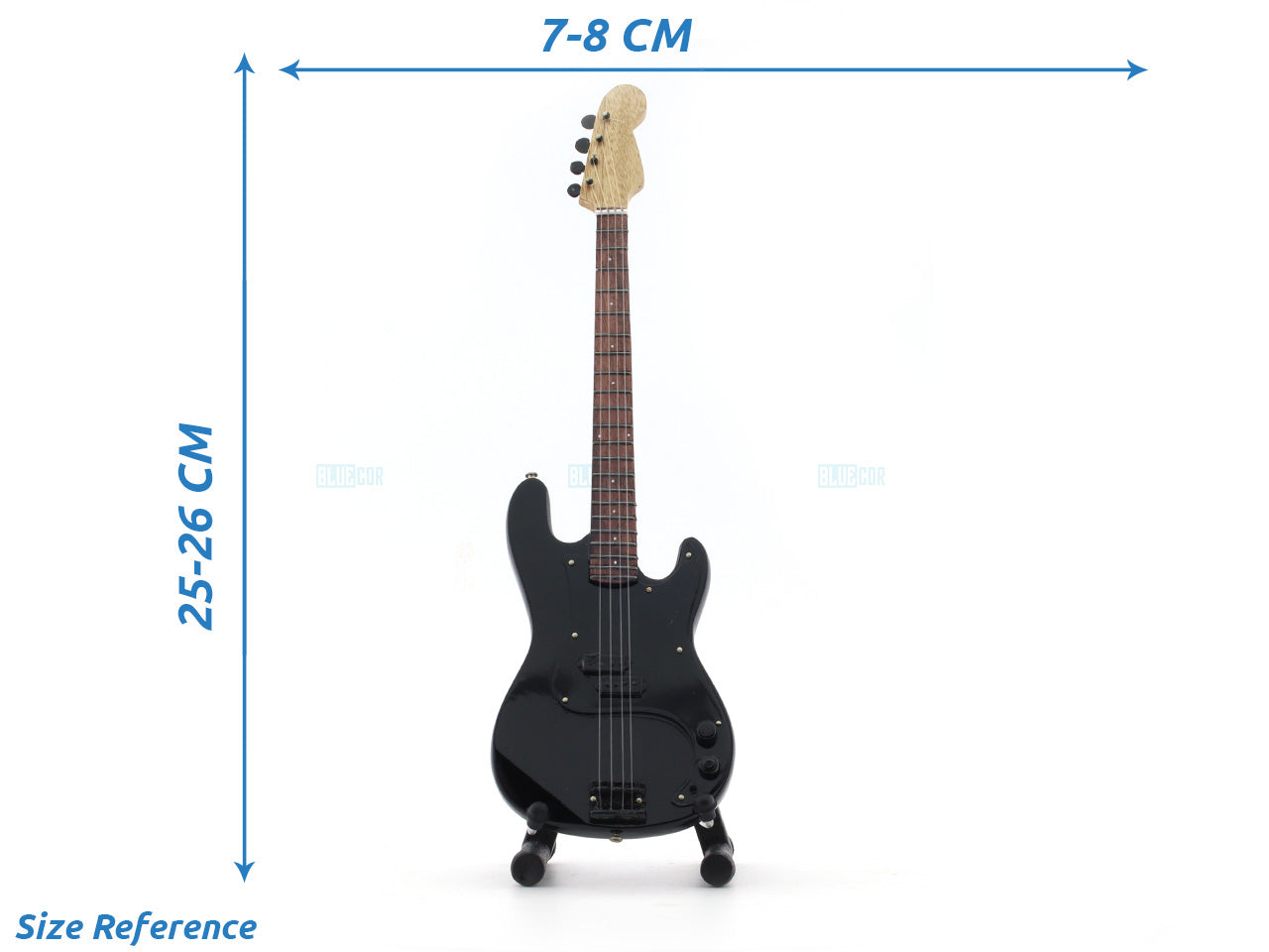 Standard Bass Electric Guitar Miniature with Stand Design E
