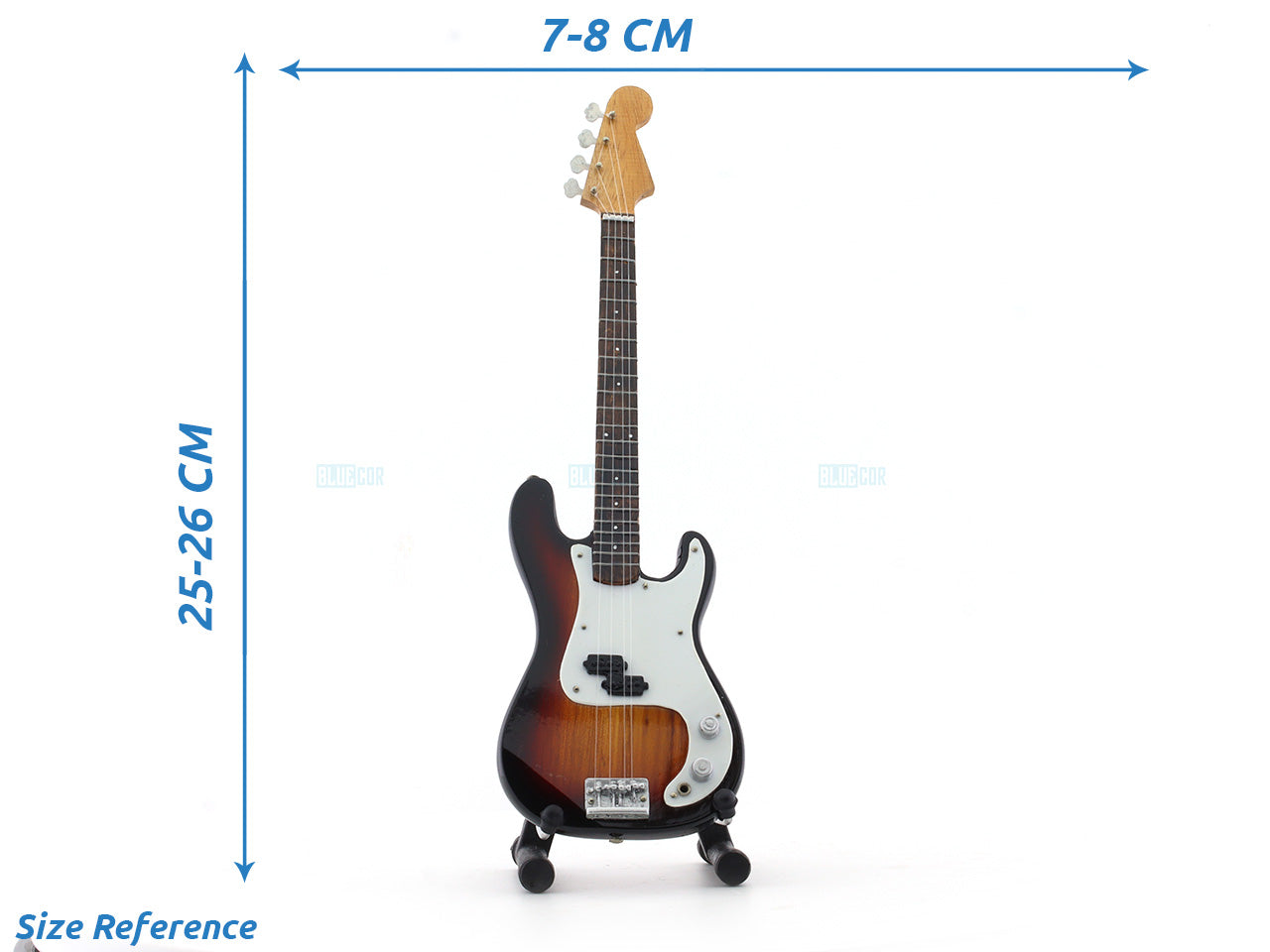 Standard Bass Electric Guitar Miniature with Stand Design F