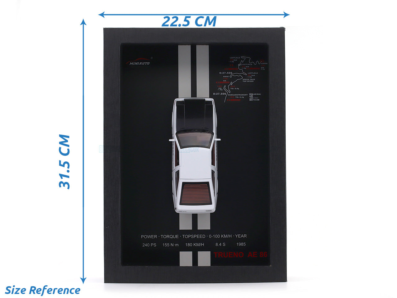 Toyota AE86 Initial D 3D Car Frame Automotive Wall Art - Décor
