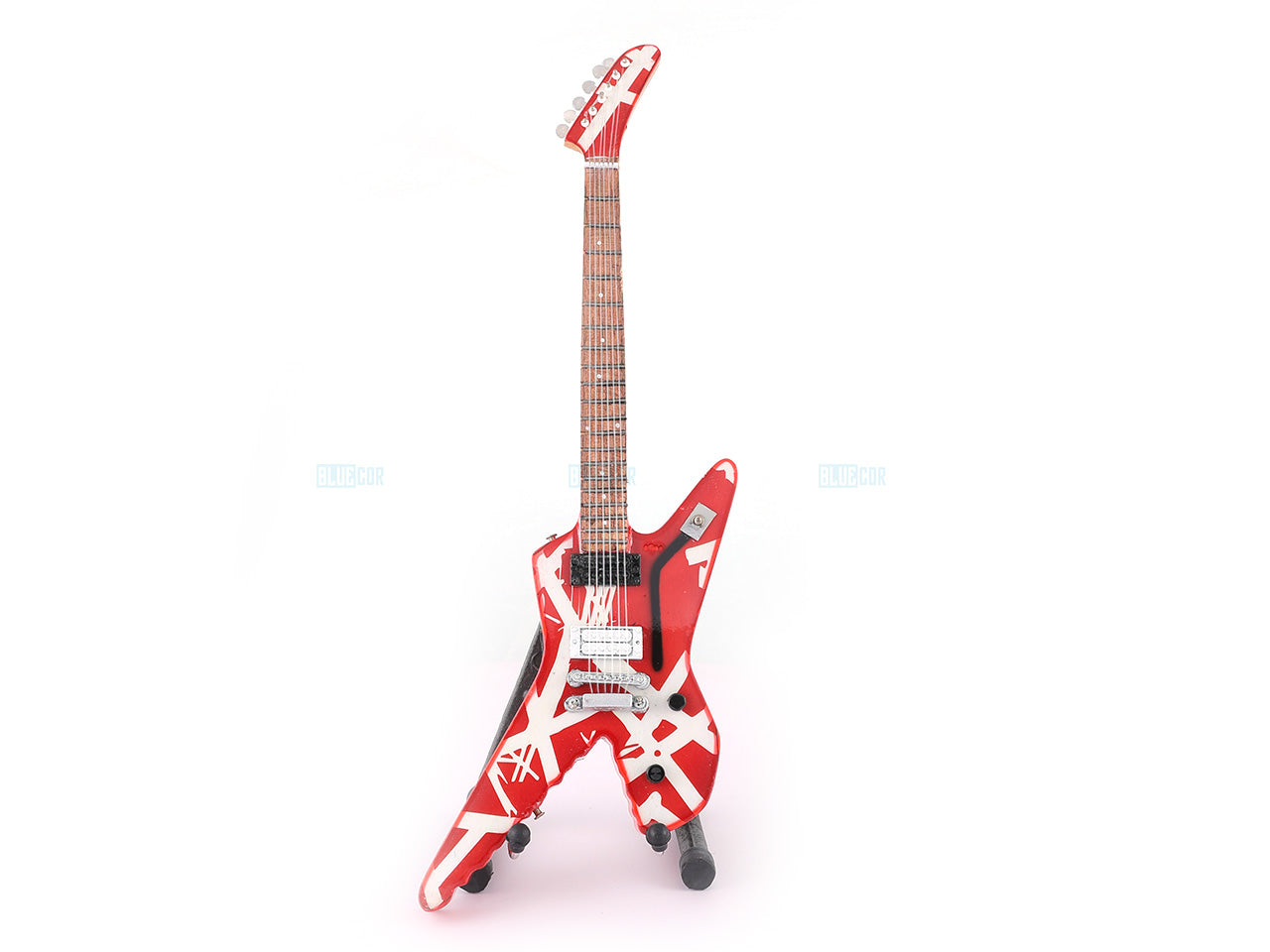 Van Halen Shark Fin Miniature Guitar with Stand Generic design A Decor