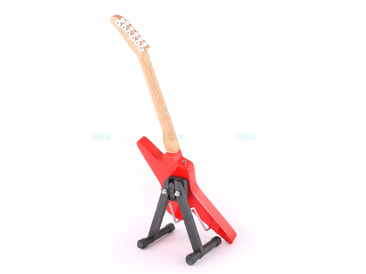 Van Halen Shark Fin Miniature Guitar with Stand Generic design A Decor