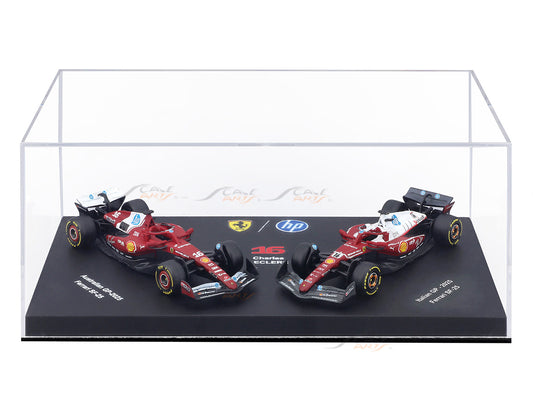 2025 Ferrari SF-25 Charles Leclerc No.16 Twin Pack 1:64 Bburago Licensed F1 Diecast Scale Model Collectible Set