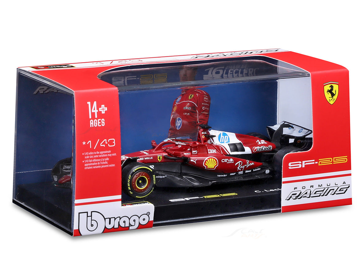 2025 Ferrari SF-25 Charles Leclerc Australia GP 1:43 Scale Bburago Licensed Formula 1 Diecast Model