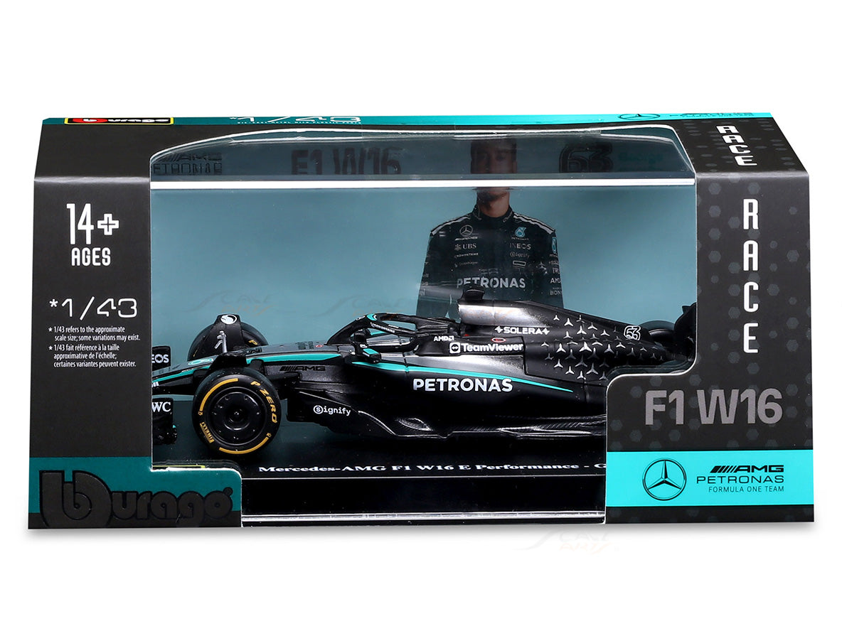 2025 Mercedes-AMG Petronas W16 George Russell Australia GP 1:43 Scale Bburago Licensed Formula 1 Diecast Model