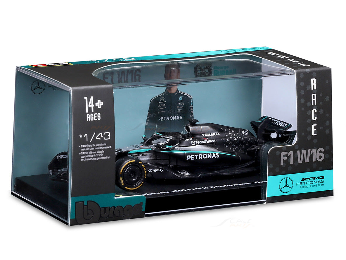 2025 Mercedes-AMG Petronas W16 George Russell Australia GP 1:43 Scale Bburago Licensed Formula 1 Diecast Model