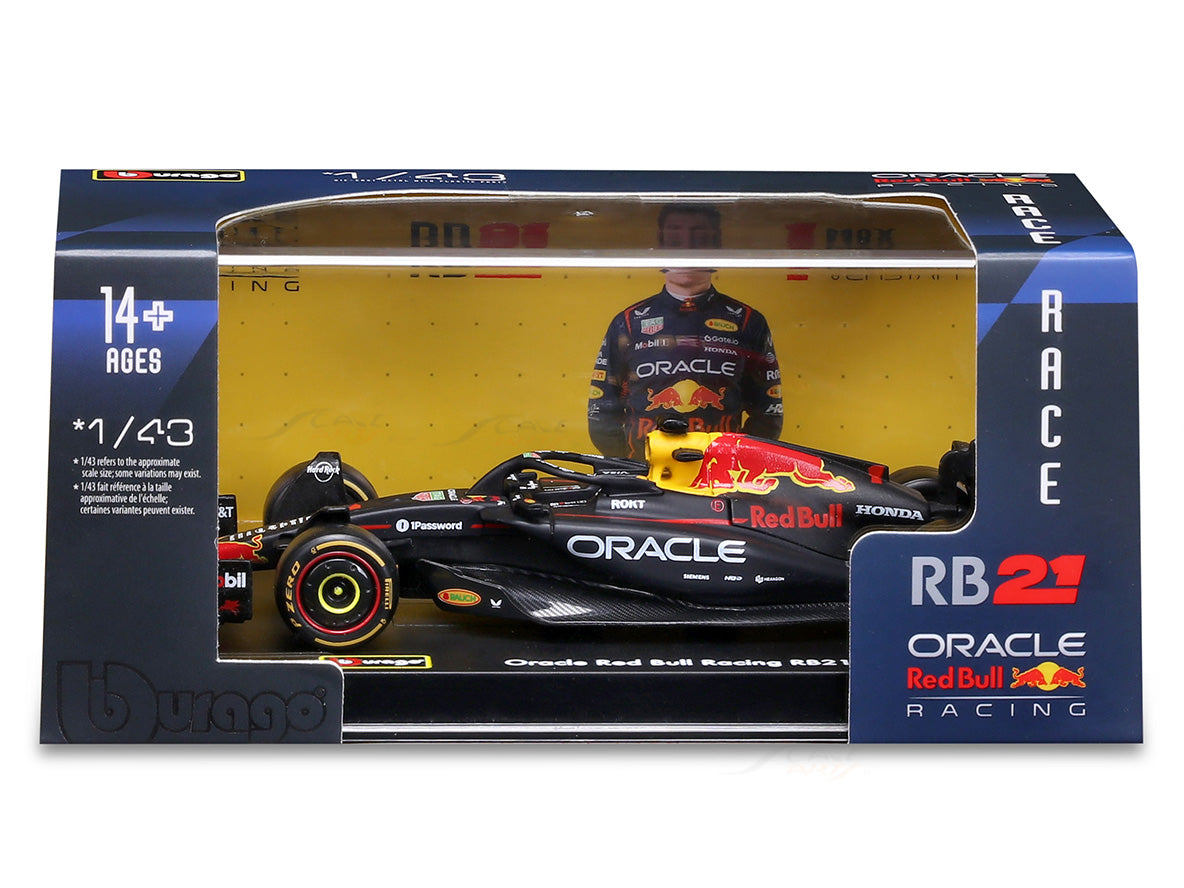 2025 Red Bull RB21 Max Verstappen Bahrain GP 1:43 Scale Bburago Licensed Formula 1 Diecast Model