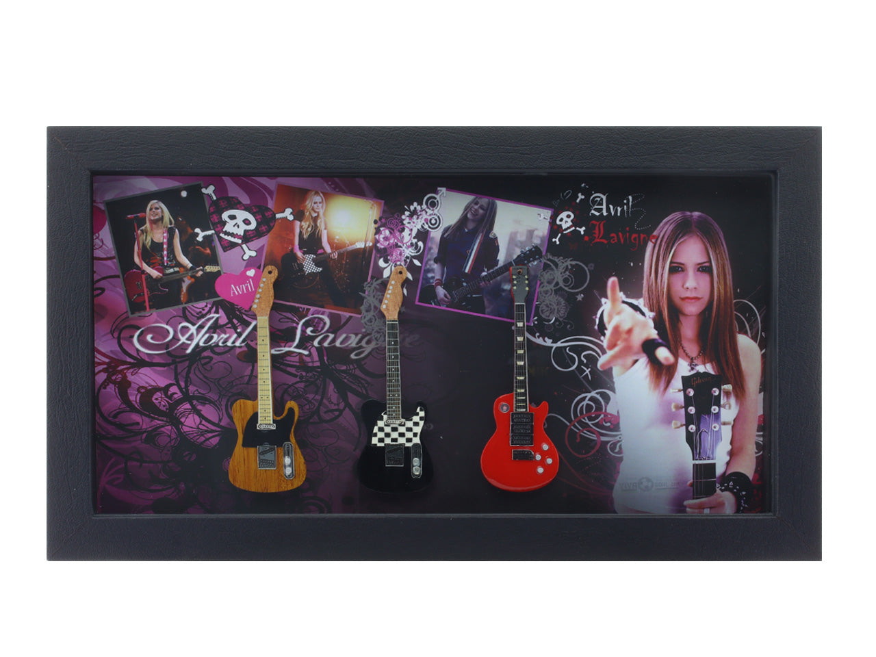 Avril Lavigne band photo frame with miniature guitars Design A
