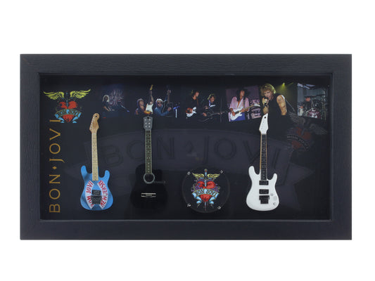 Bon Jovi Music band photo frame with miniature guitars Design A