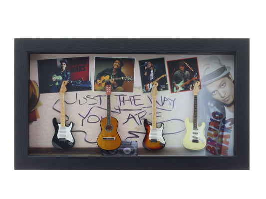 Bruno Mars Music band photo frame with miniature guitars Design A