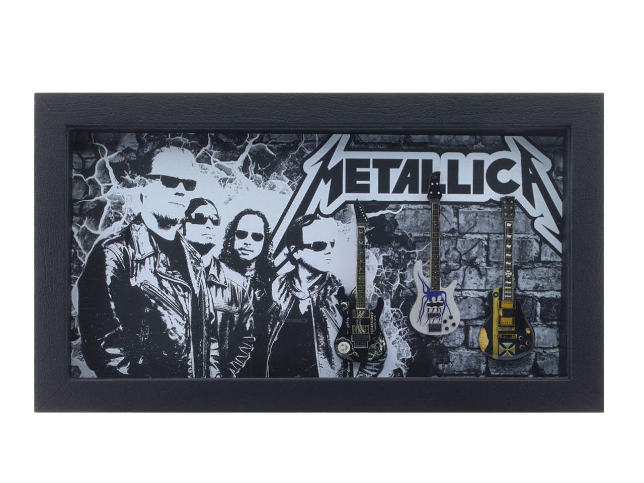 Metallica band photo frame with miniature guitars Design A
