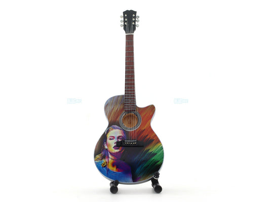 Taylor Swift Wooden Miniature Guitar with Stand Generic design A