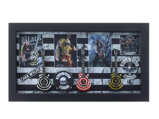 Zakk Wylde Black Label Society Music band photo frame with miniature guitars Design A