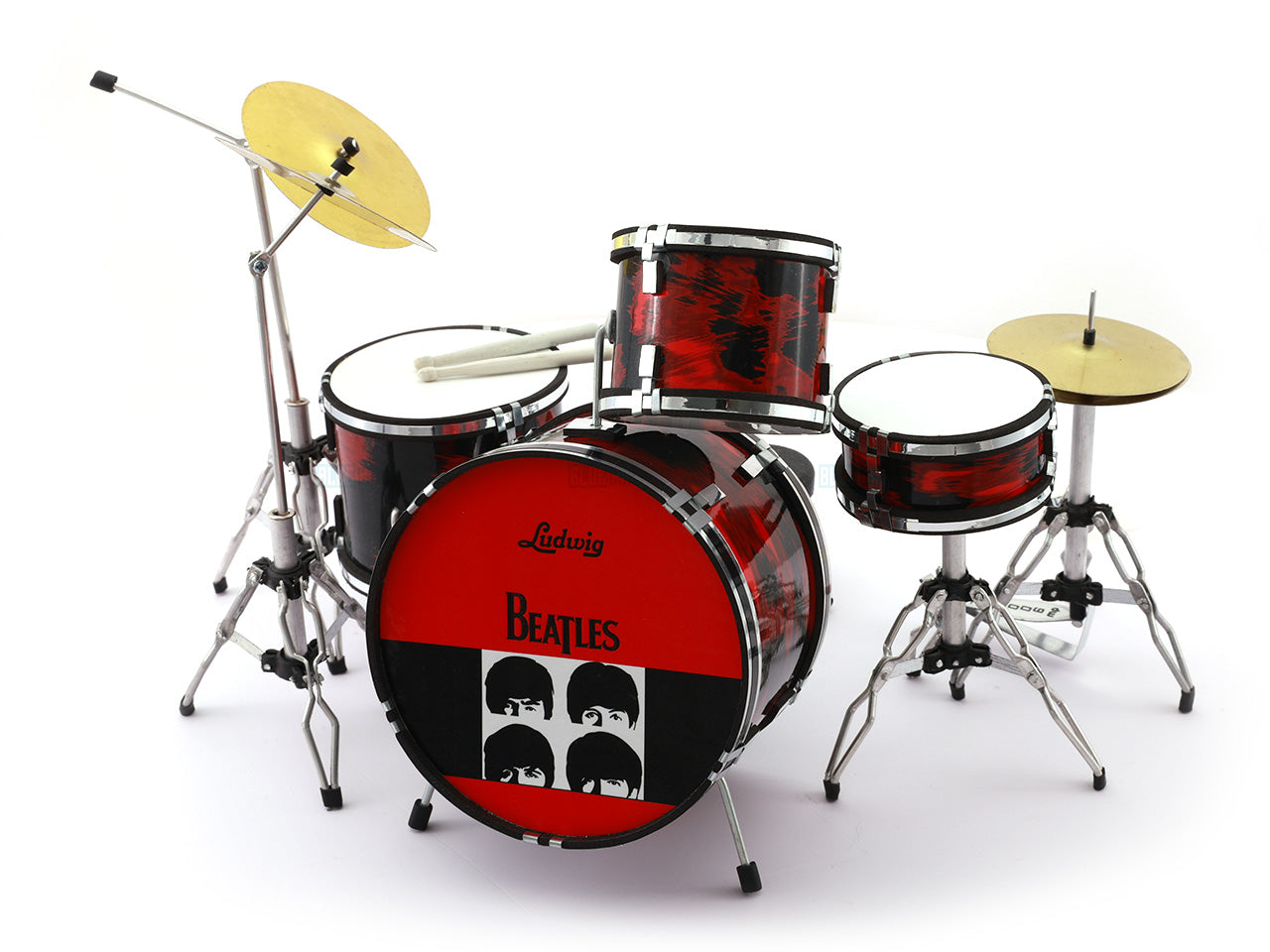 Beatles music band Miniature Drum set collectible Design A