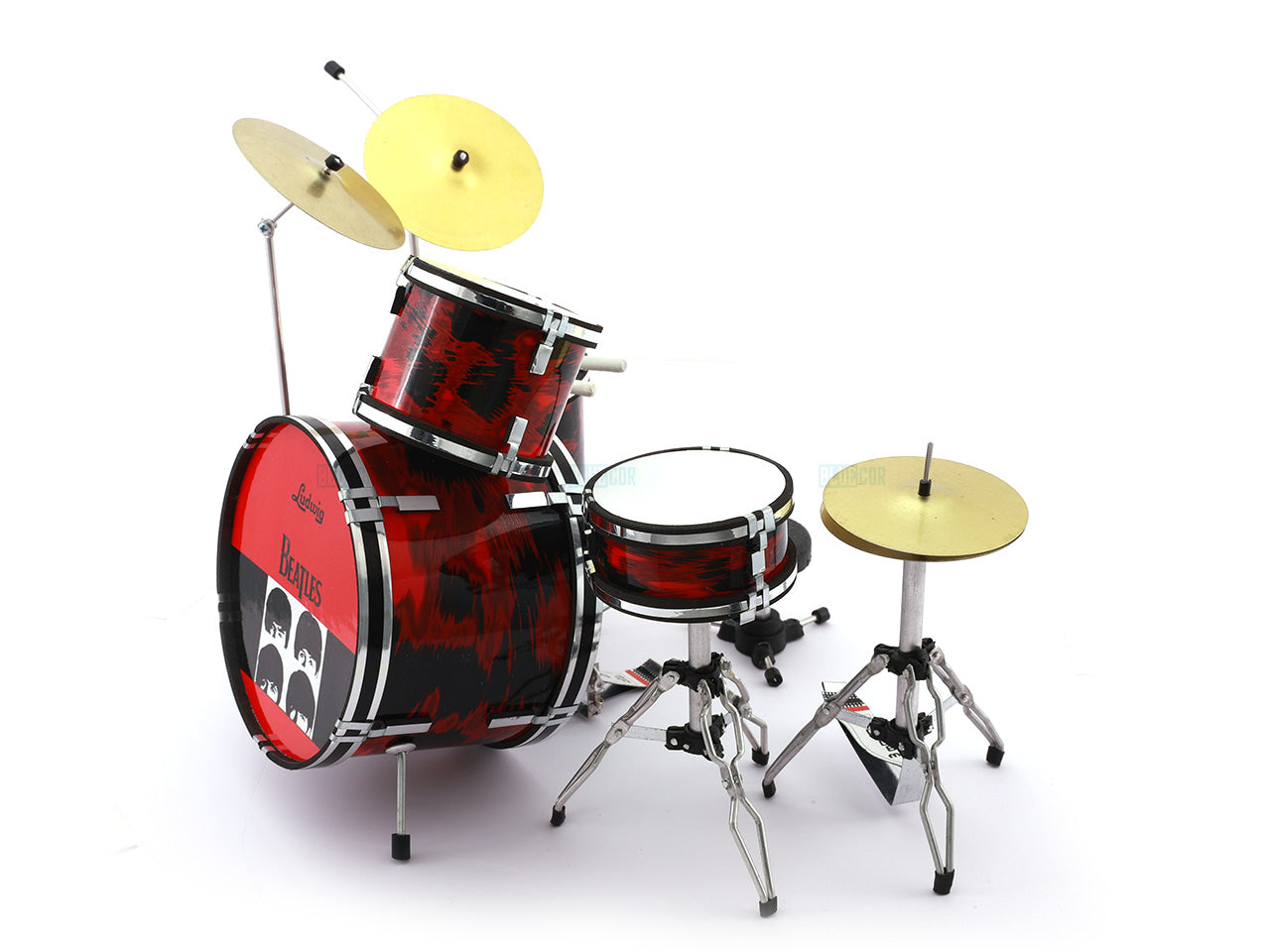 Beatles music band Miniature Drum set collectible Design A