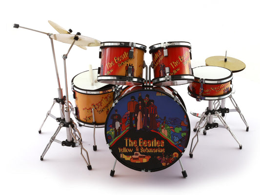 Beatles music band Miniature Drum set collectible Design B