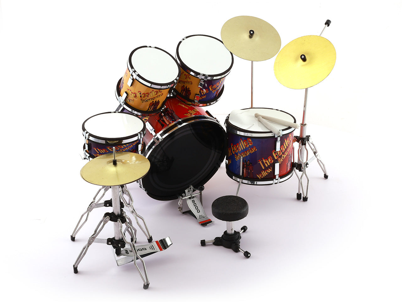 Beatles music band Miniature Drum set collectible Design B