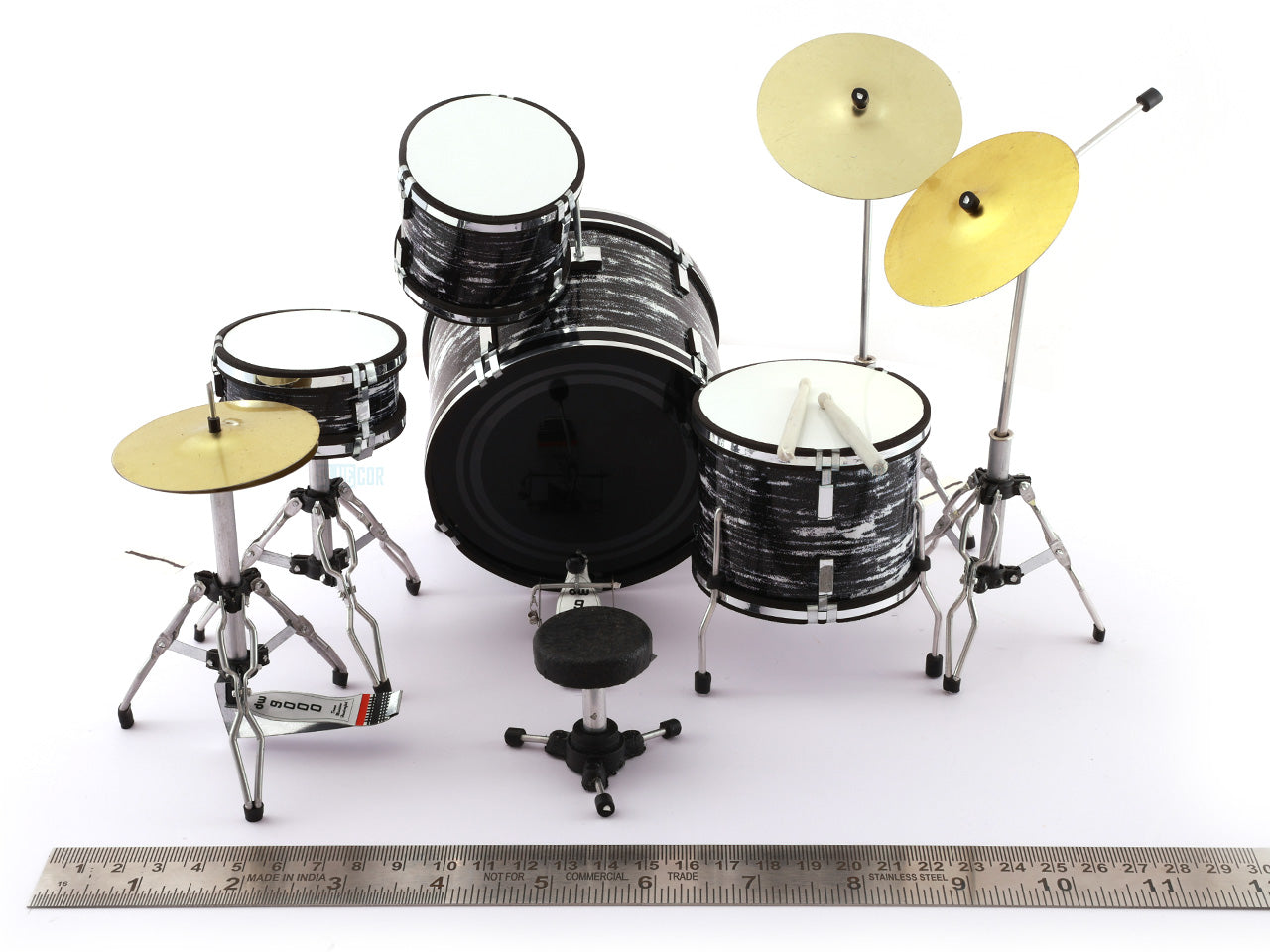 Beatles music band Miniature Drum set collectible Design C