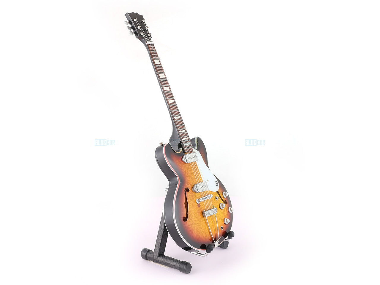 Beatles Music Band Miniature Guitar with Stand Generic design E Decor