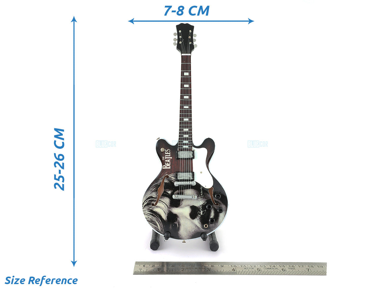 Beatles Music Band Miniature Guitar with Stand Generic design M Décor