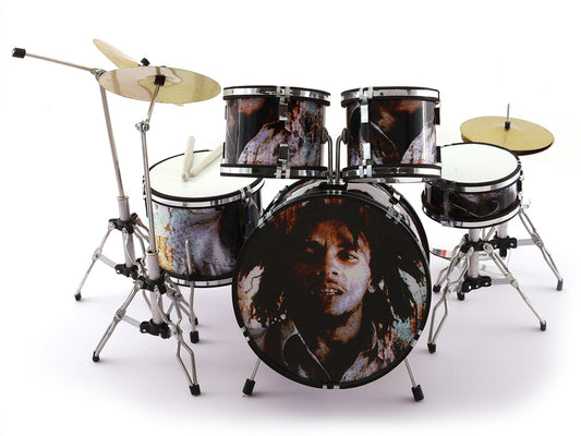 Bob Marley music band Miniature Drum set collectible Design B
