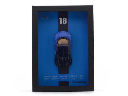 Bugatti Veyron 3D car frame wall décor for automotive enthusiasts
