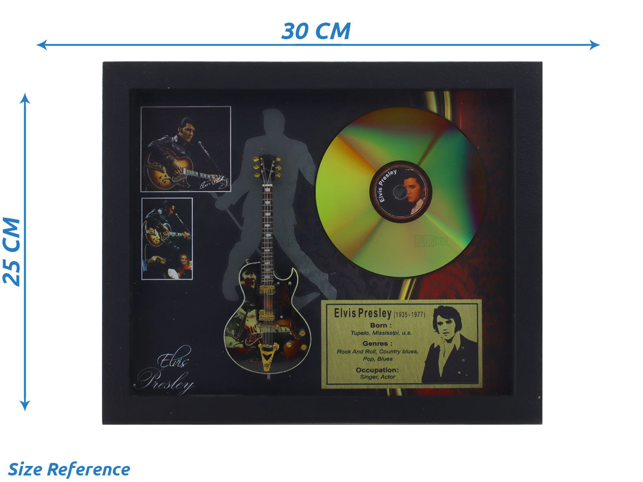 Elvis Presley 3D Frame with Miniature Guitar | Rock ’n’ Roll Legend Wall Décor Gift India