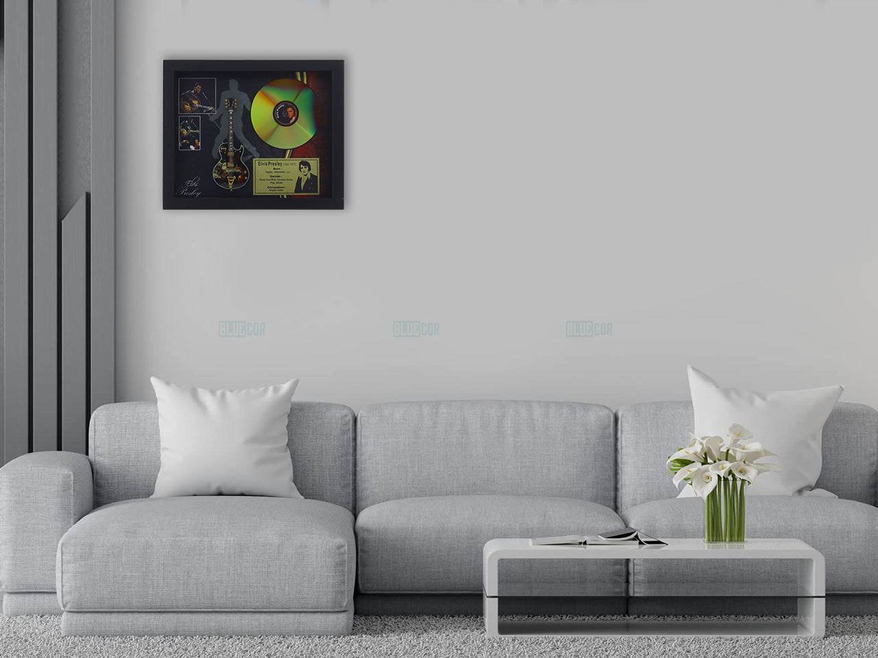 Elvis Presley 3D Frame with Miniature Guitar | Rock ’n’ Roll Legend Wall Décor Gift India