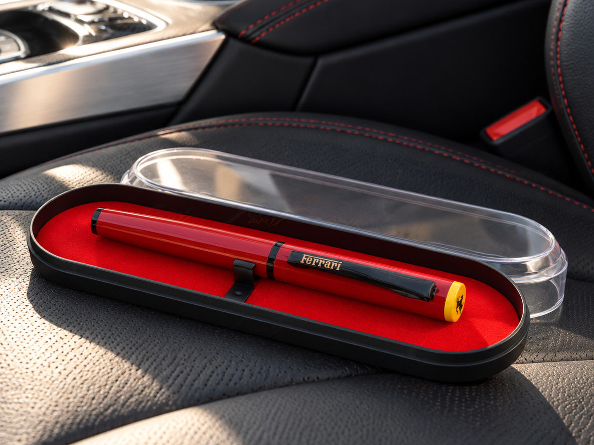 Ferrari-Inspired Magnetic Brass Pen | Premium Italian Automotive Desk Accessory & Gift