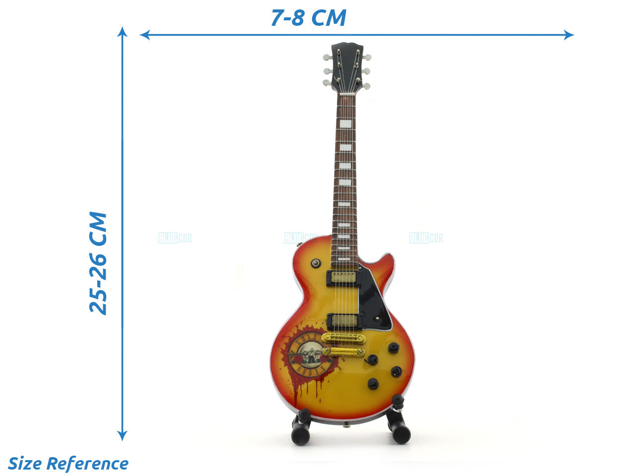 Guns and Roses music band Miniature Guitar with Stand Generic design A