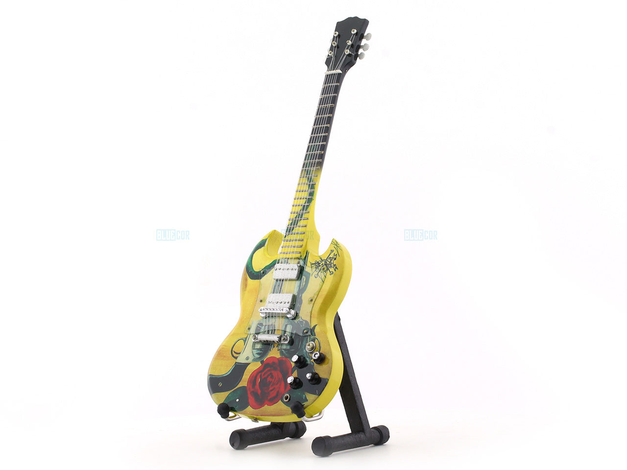 Guns and Roses music band Miniature Guitar with Stand Generic design B