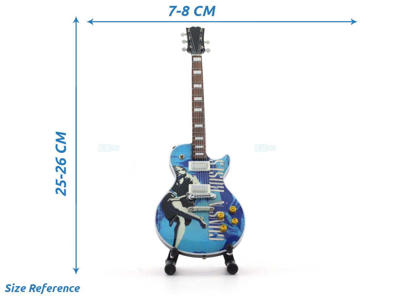 Guns and Roses music band Miniature Guitar with Stand Generic design C