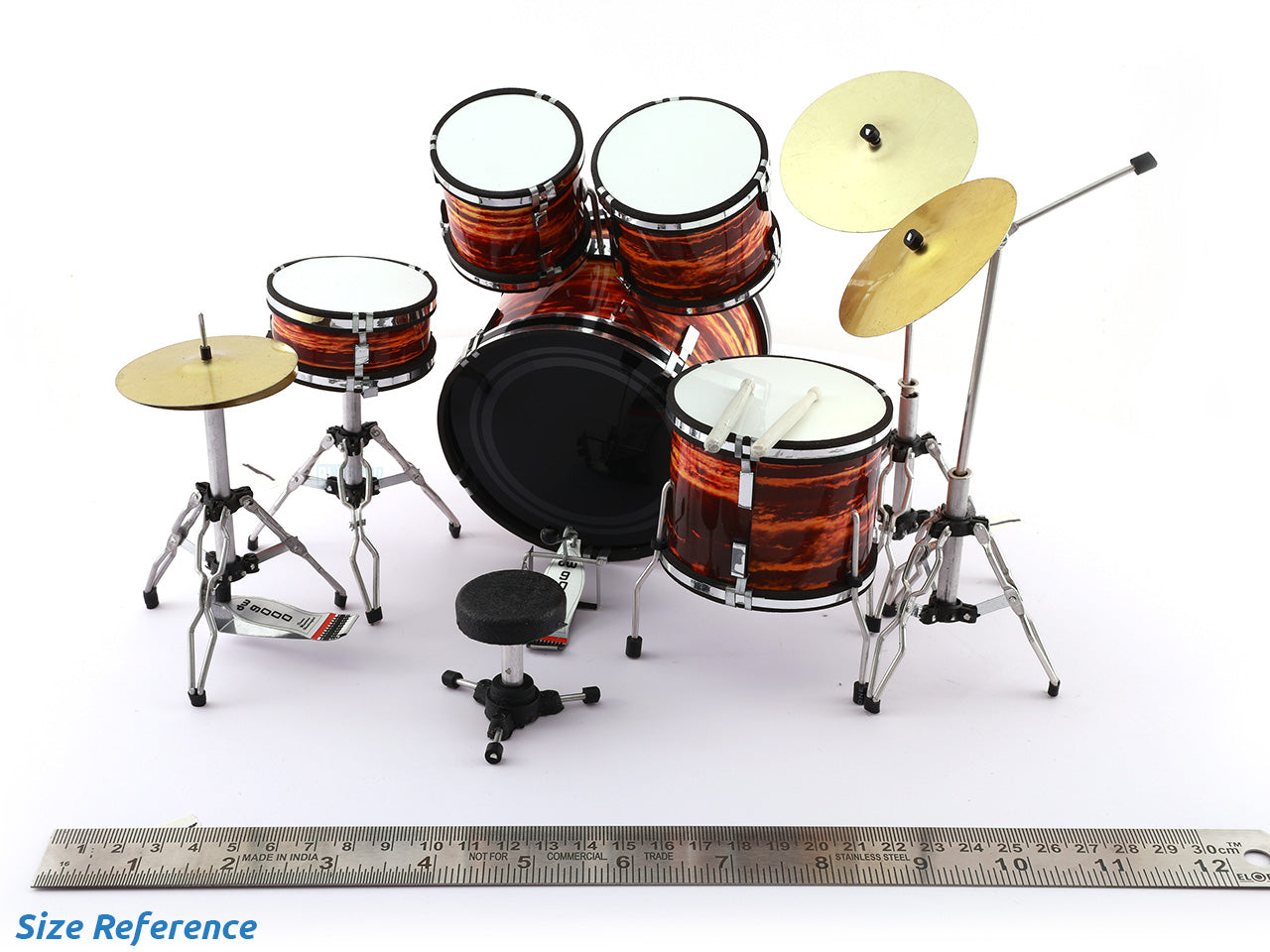 Guns N Roses music band Miniature Drum set collectible Design A