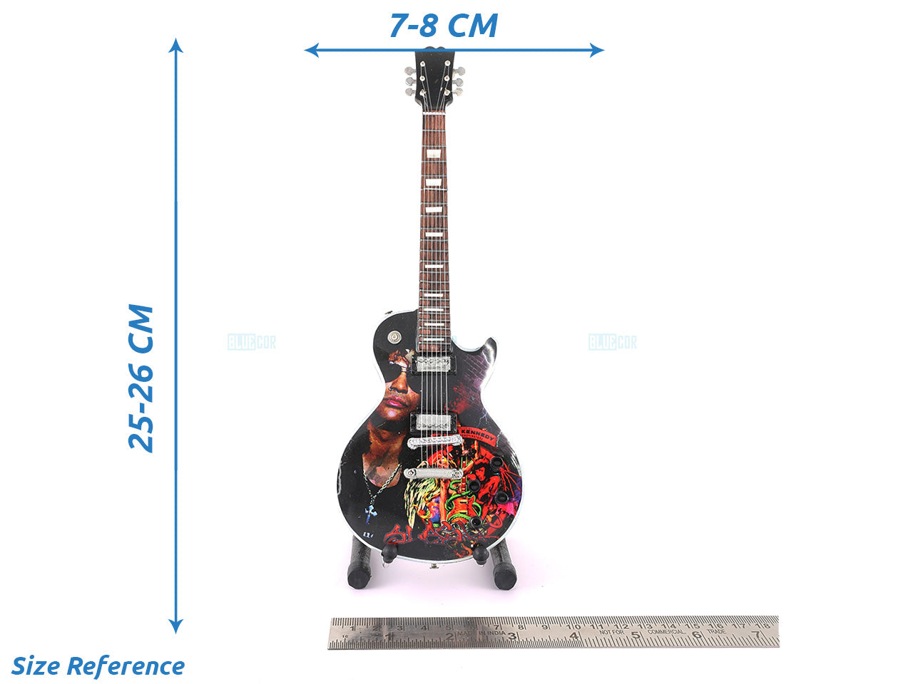 Guns and Roses music band Miniature Guitar with Stand design D Décor