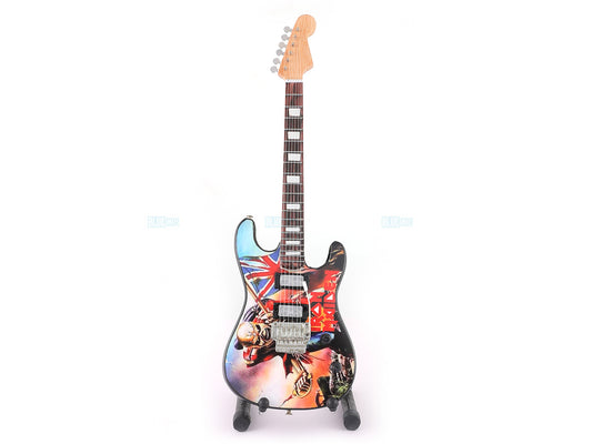 Iron Maiden music band Miniature Guitar with Stand Generic design B Decor