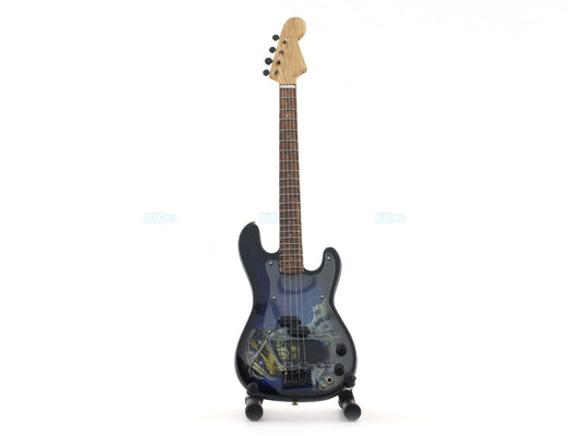 Iron Maiden Mummy Eddie music band Miniature Guitar with Stand Generic design A