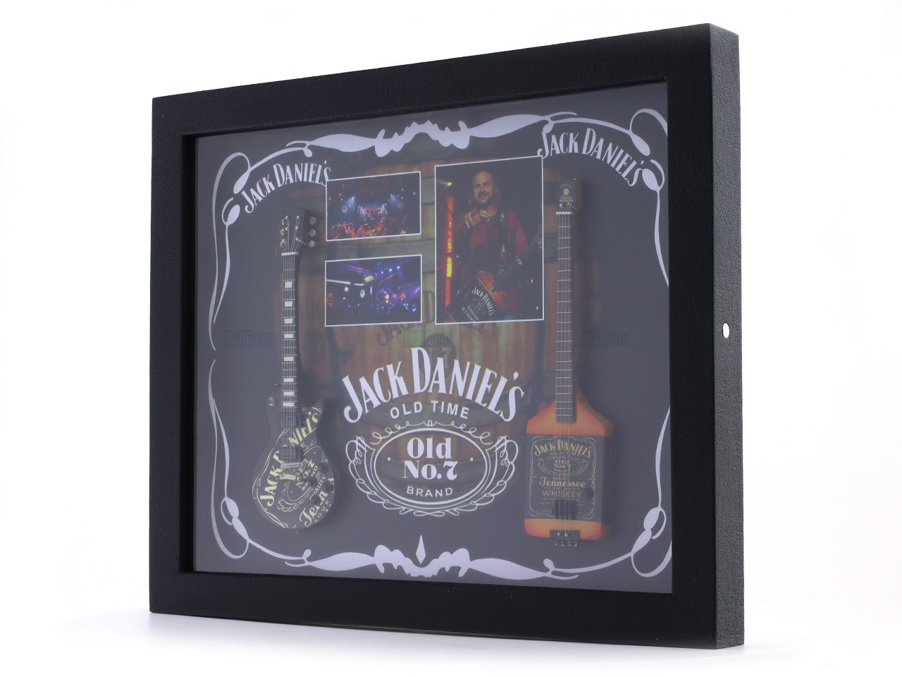 Jack Daniel’s Old No 7 3D Frame with Miniature Guitar | Bar & Music Wall Décor Gift India