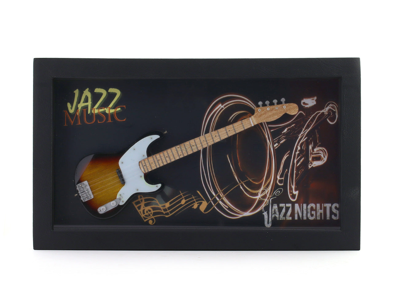 Jazz Music 3D Frame with Miniature Guitar | Premium Music Wall Décor Gift India