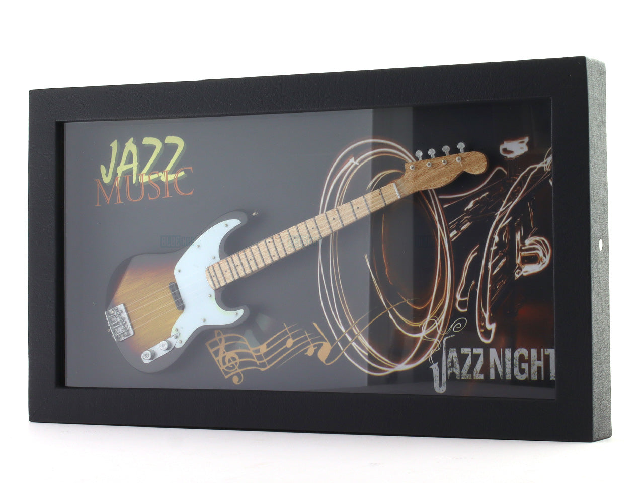 Jazz Music 3D Frame with Miniature Guitar | Premium Music Wall Décor Gift India