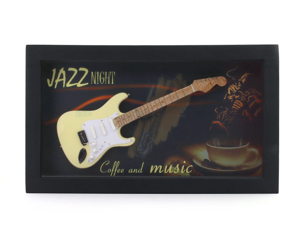 Jazz Night Guitar 3D Frame with Miniature Guitar | Premium Music Wall Décor Gift India