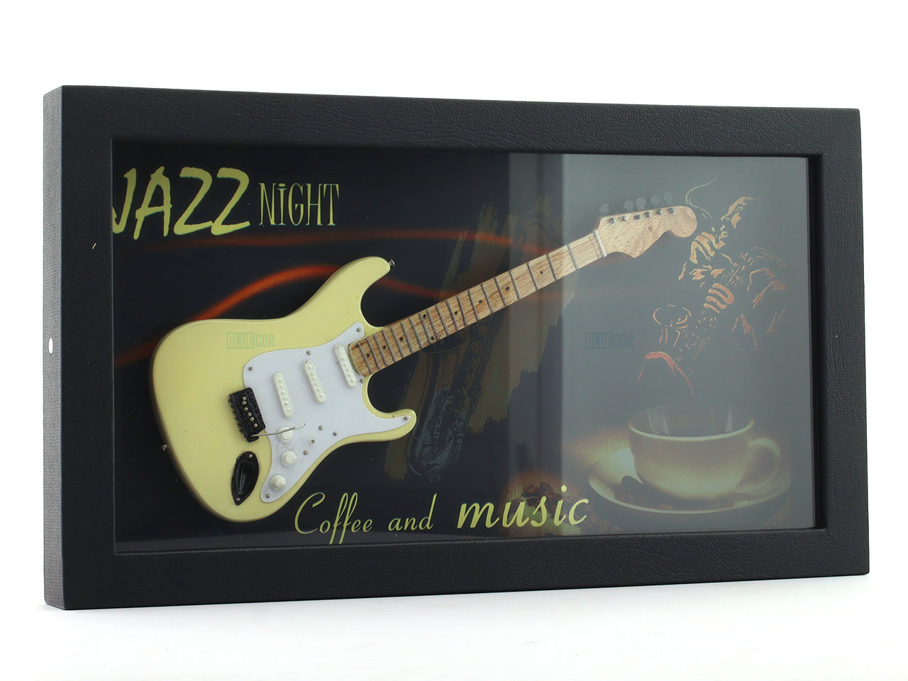 Jazz Night Guitar 3D Frame with Miniature Guitar | Premium Music Wall Décor Gift India