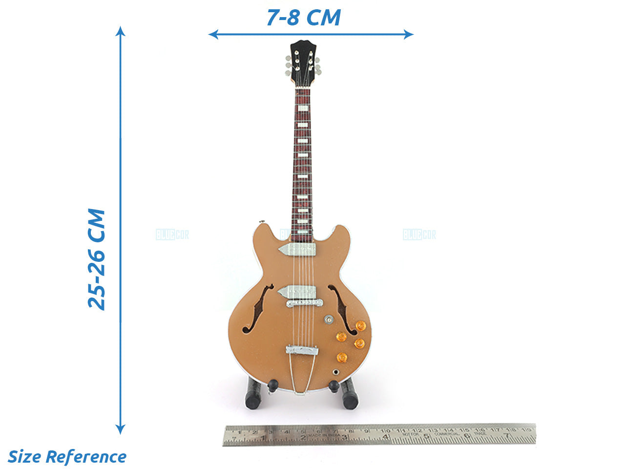 John Lennon Beatles Music Band Miniature Guitar with Stand Design C - Décor