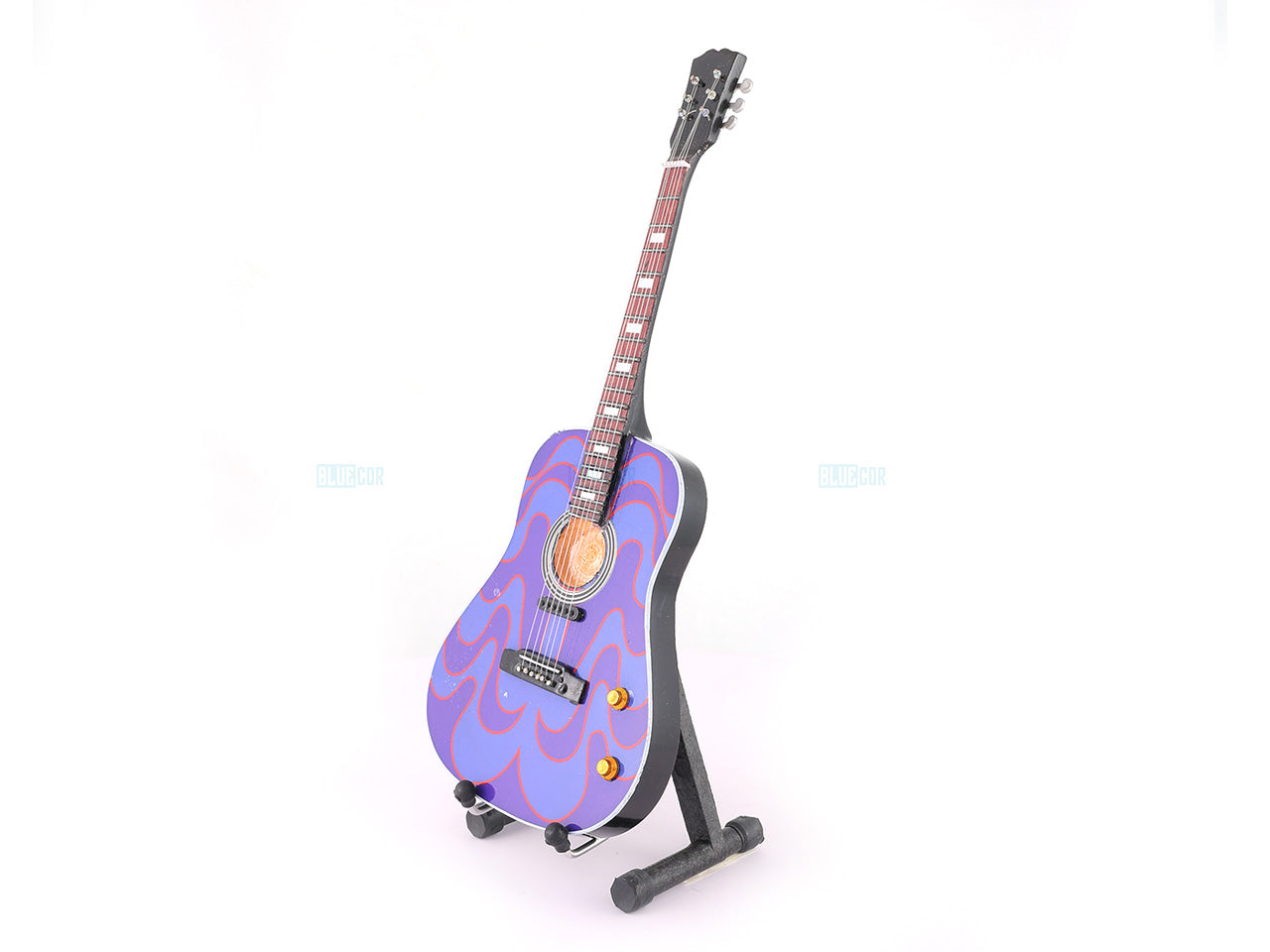 John Lennon Beatles Music Band Miniature Guitar with Stand Design F - Décor
