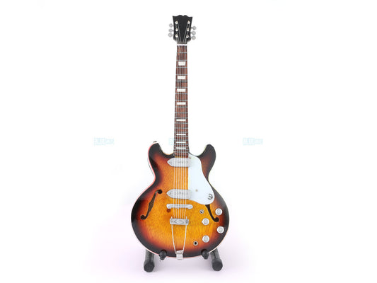 John Lennon Beatles Music Band Miniature Guitar with Stand Design G - Décor