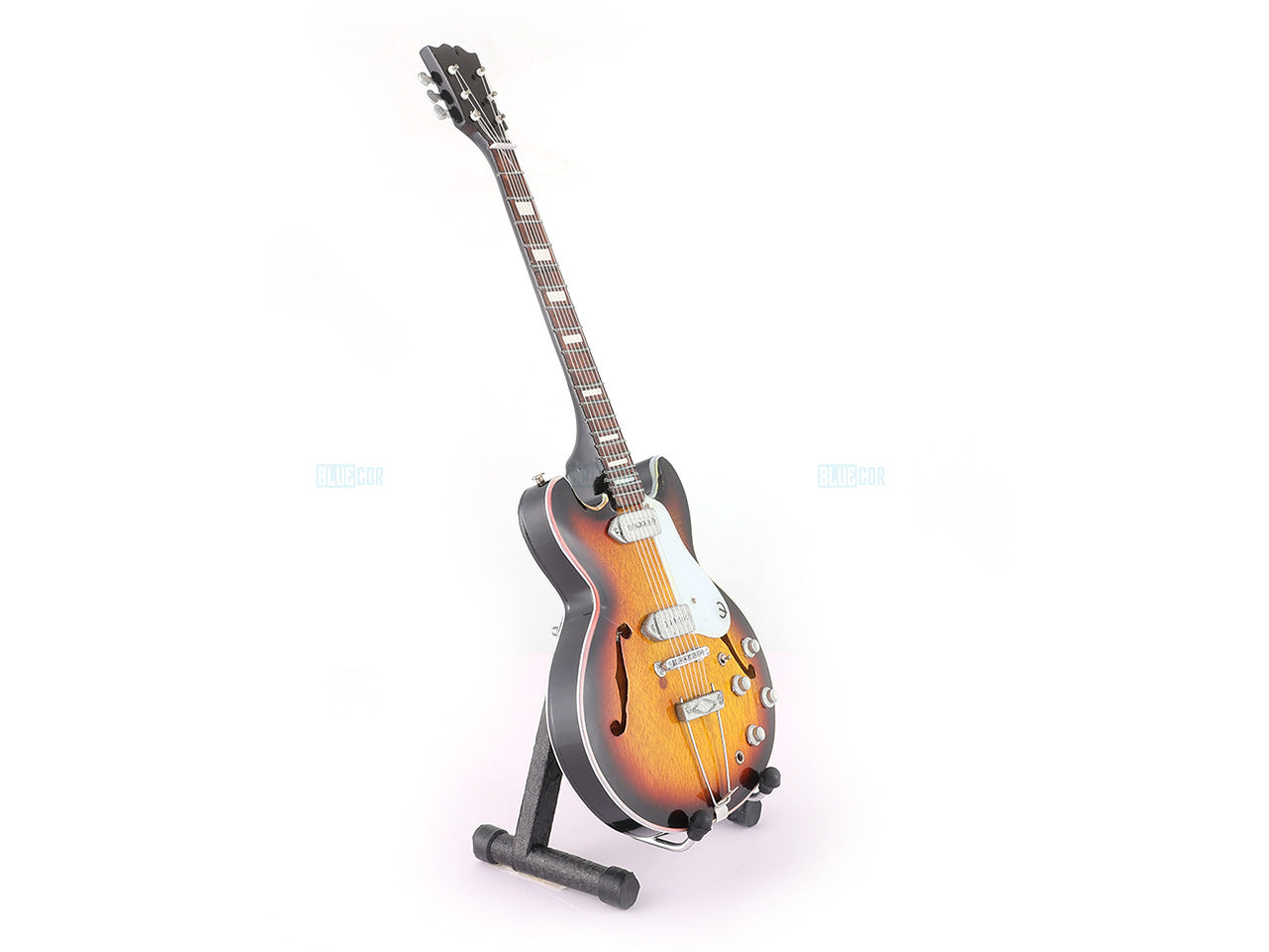 John Lennon Beatles Music Band Miniature Guitar with Stand Design G - Décor