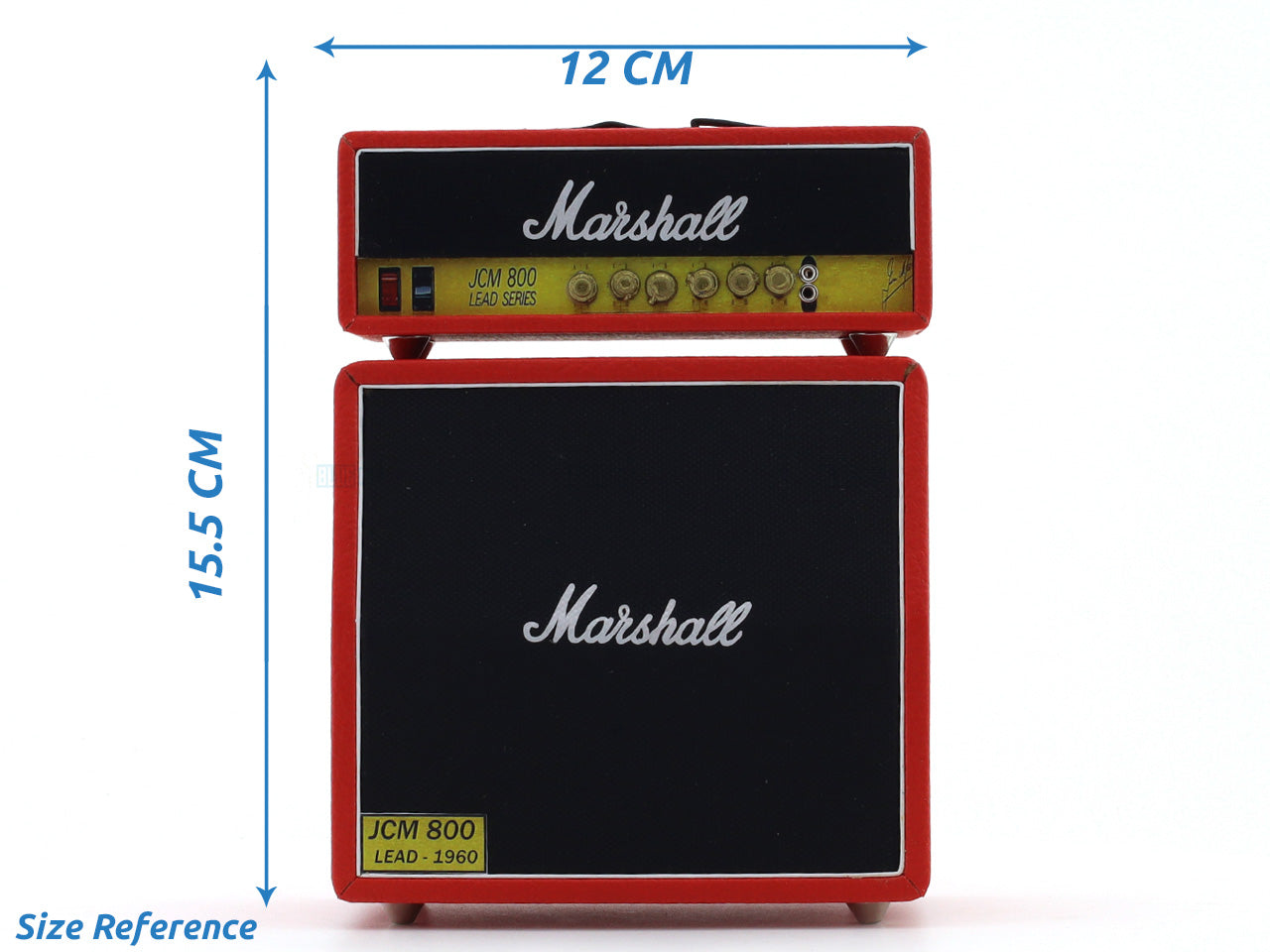 Marshall JCM 800 Red Dual Stack Amplifier Miniature Wooden Décor Replica for Music Enthusiasts Design A
