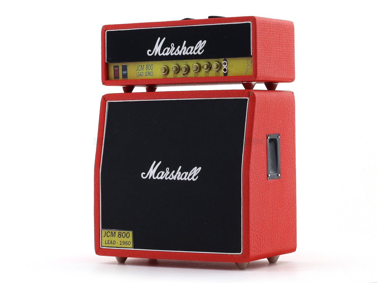 Marshall JCM 800 Red Dual Stack Amplifier Miniature Wooden Décor Replica for Music Enthusiasts Design A