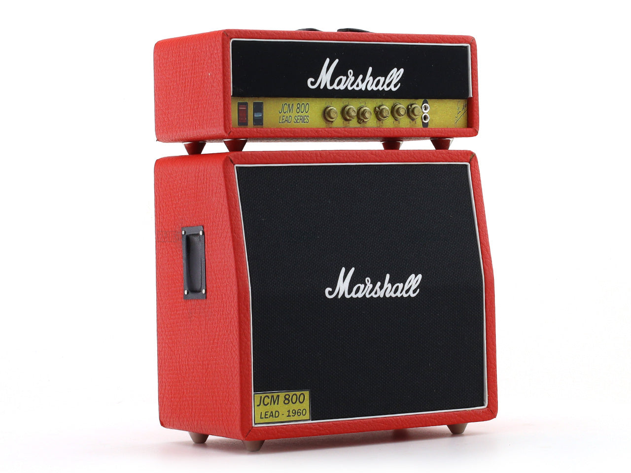Marshall JCM 800 Red Dual Stack Amplifier Miniature Wooden Décor Replica for Music Enthusiasts Design A