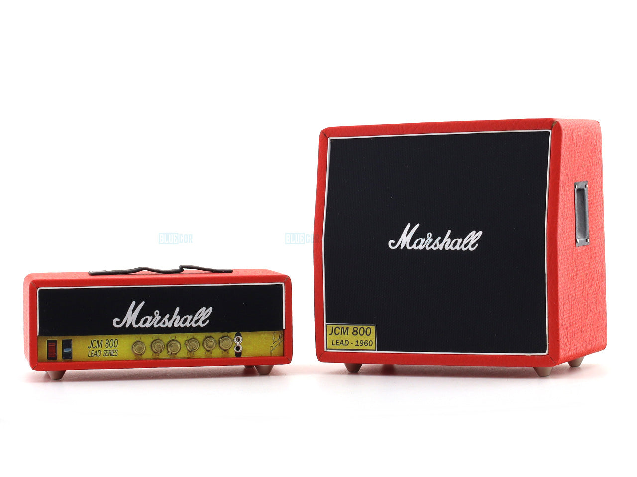 Marshall JCM 800 Red Dual Stack Amplifier Miniature Wooden Décor Replica for Music Enthusiasts Design A
