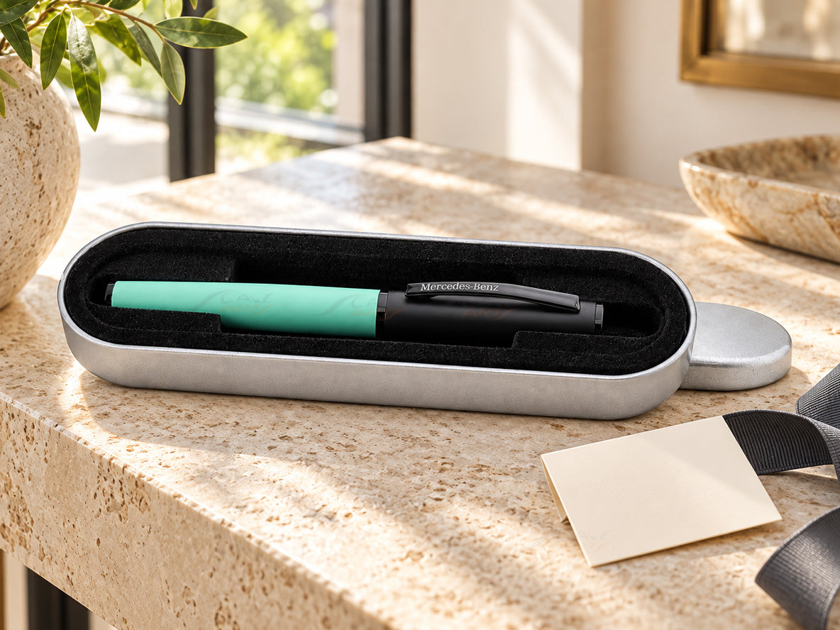 Mercedes F1-Inspired Magnetic Brass Pen | Premium Motorsport Desk Accessory & Gift