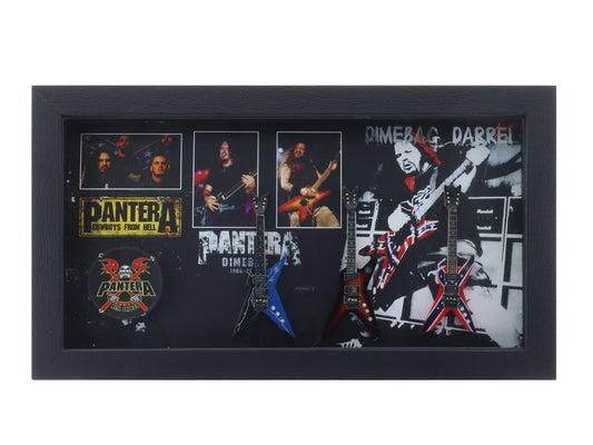 Pantera Simebag Darrel band photo frame with miniature guitars Design A